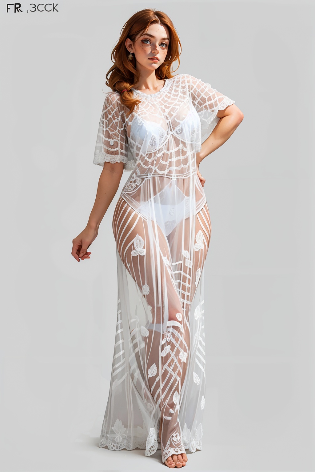 b34chc0v3rup,  dress,  white dress on Tensor.Art
