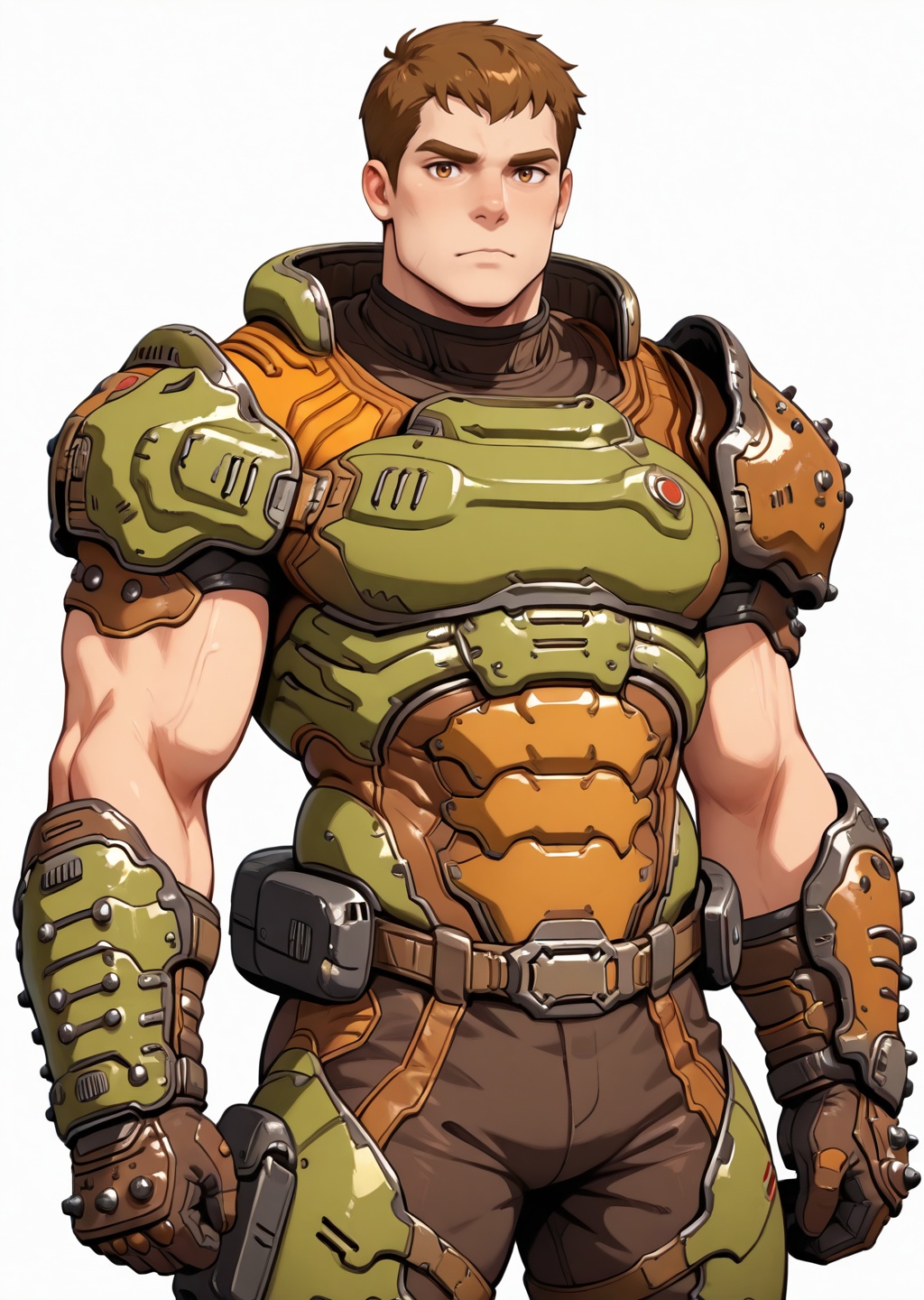 helmetlessdoomslayer,  male focus,  armor on Tensor.Art