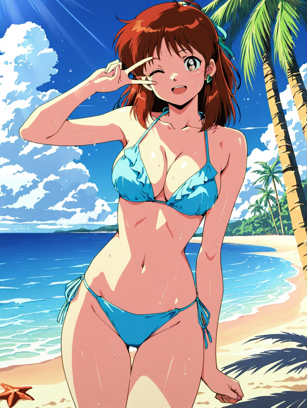 borgman artstyle,  anice farm,  swimsuit on Tensor.Art