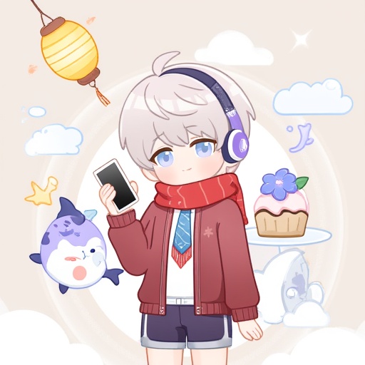 red scarf,  cellphone,  cloud on Tensor.Art