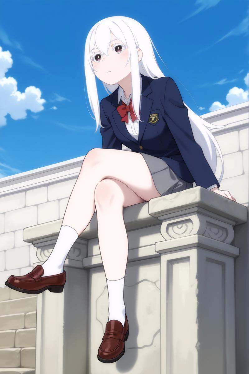 Echidna (re:zero),  pale skin,  school uniform on Tensor.Art