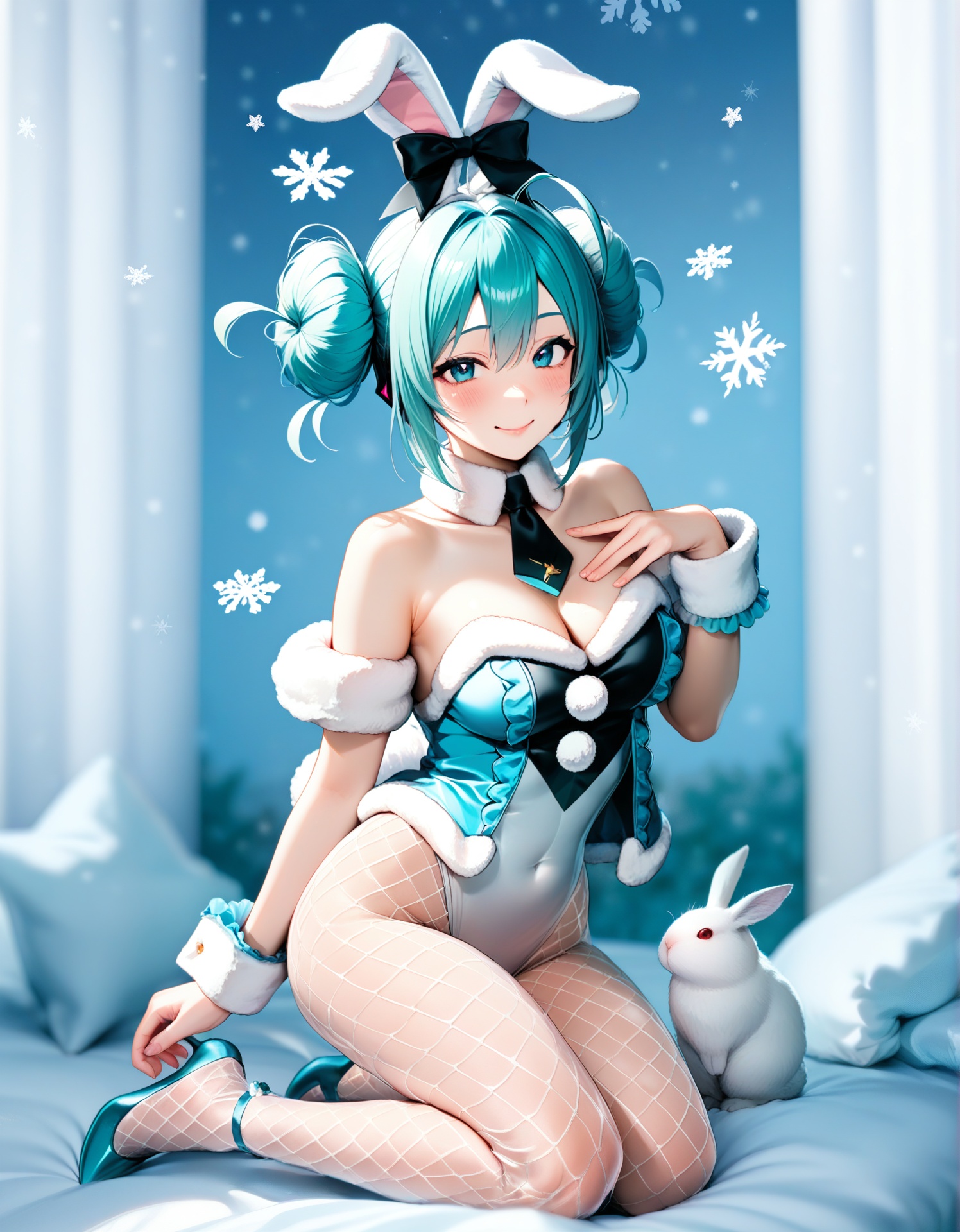 1girl,  bicute bunnies miku,  hatsune miku on Tensor.Art