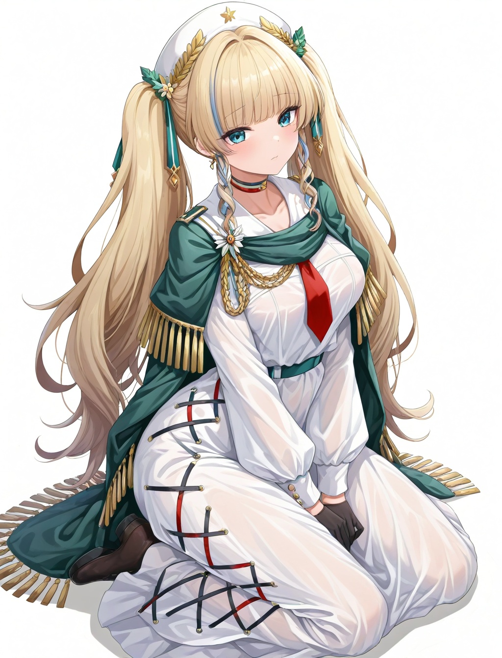 1girl,  giosue carducci \(azur lane\),  military uniform on Tensor.Art