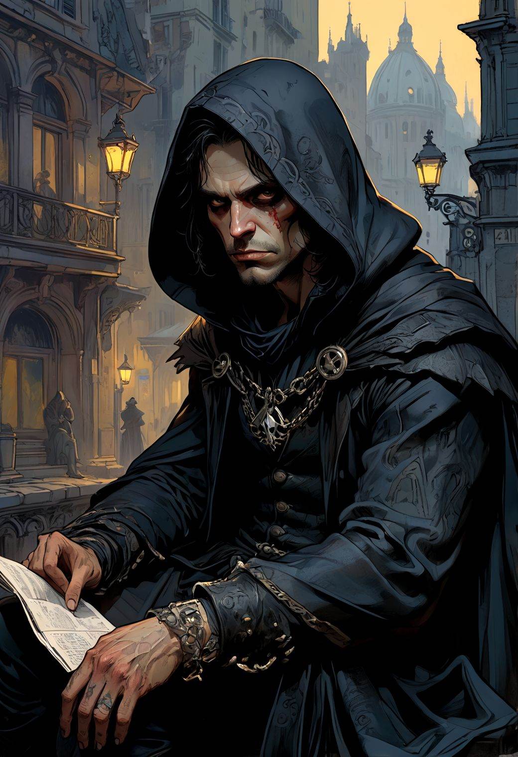 Paris 1900,  Dark Fantasy,  Dark night on Tensor.Art
