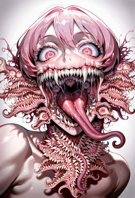 teeth,  sharp teeth,  tongue on Tensor.Art