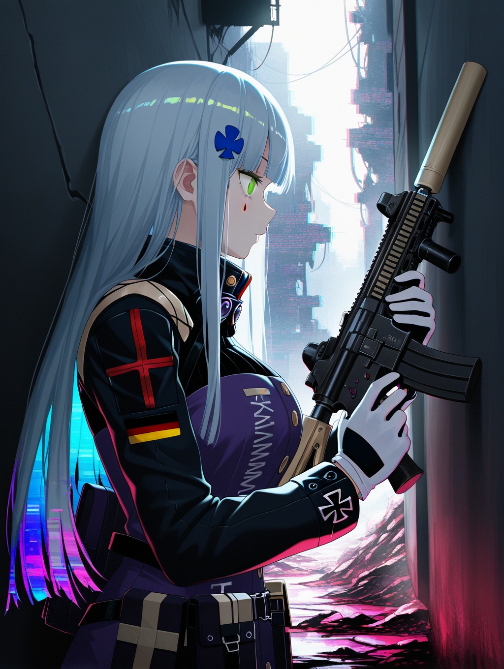 1girl,  hk416 (girls' frontline),  upper_body on Tensor.Art