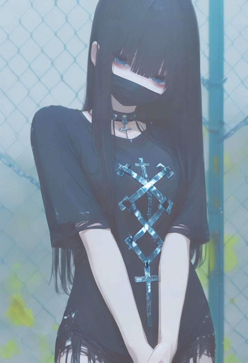 1girl,  solo,  mouth mask on Tensor.Art