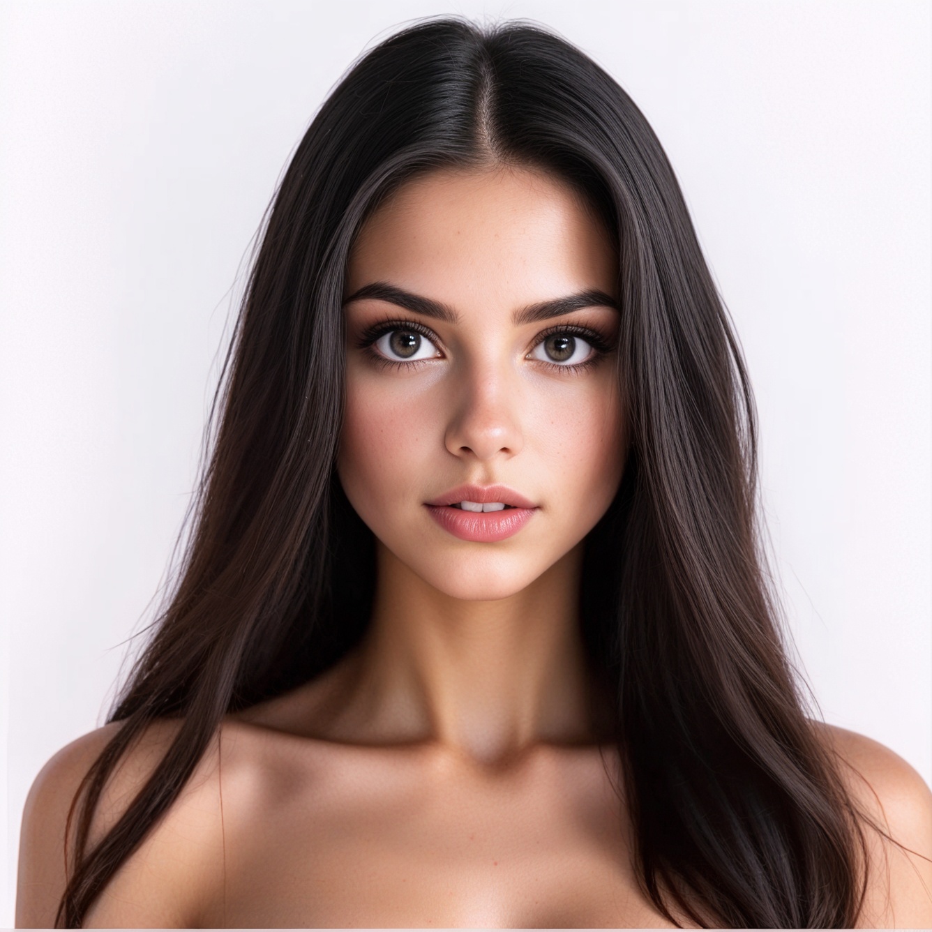 Realistic photo of a beautiful girl,  very detailed ebony eyes,  detailed pupils on Tensor.Art