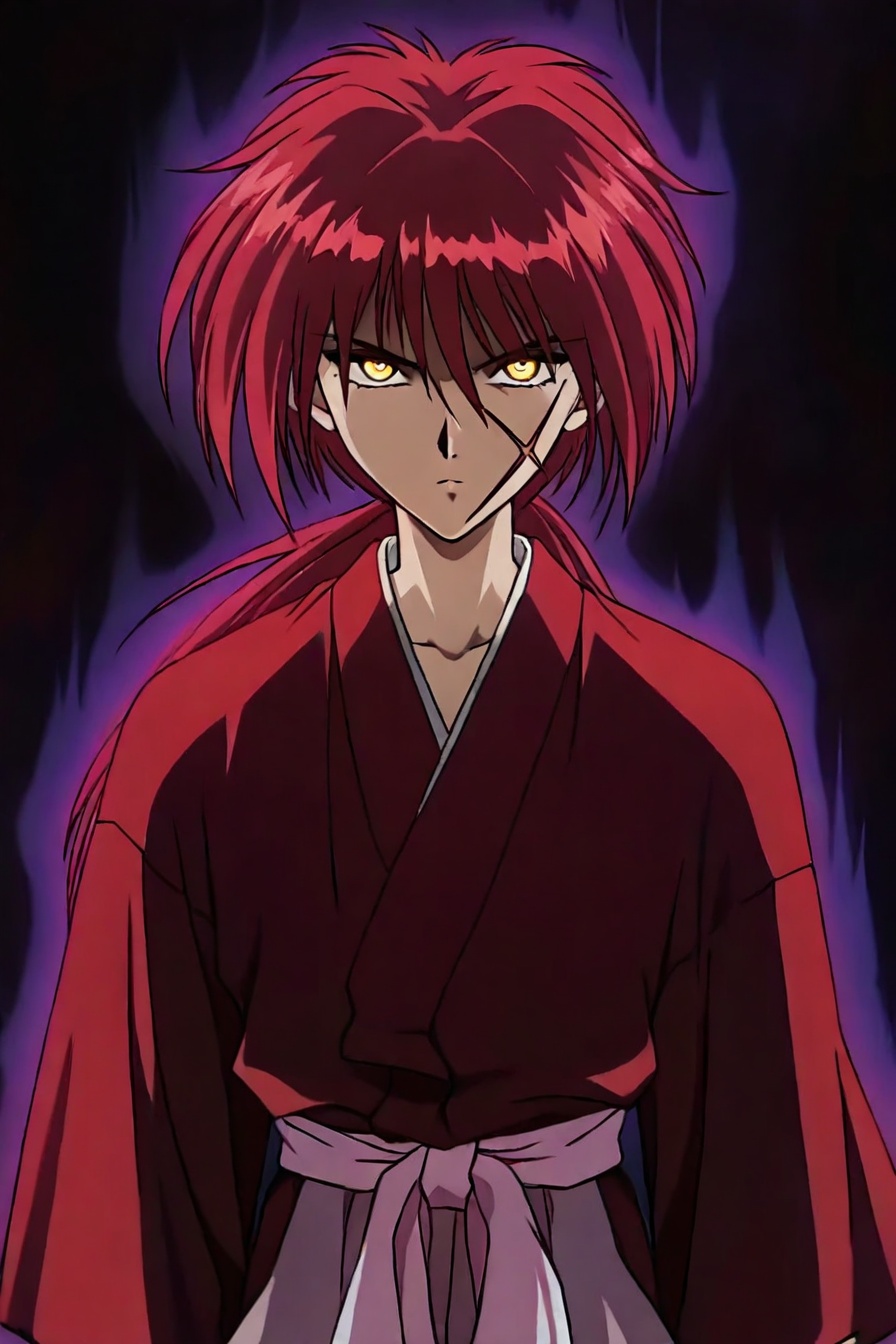 yellow eyes,  aura,  long hair on Tensor.Art