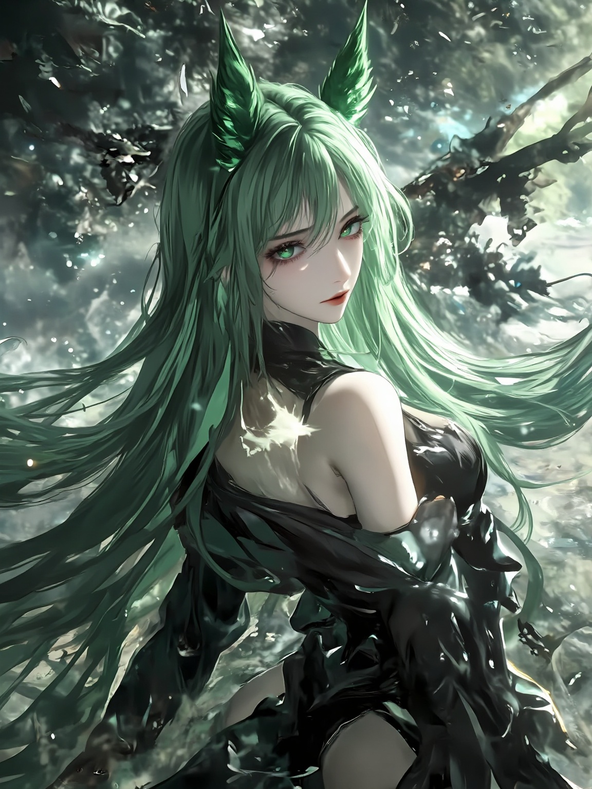 1girl,  solo,  long hair on Tensor.Art