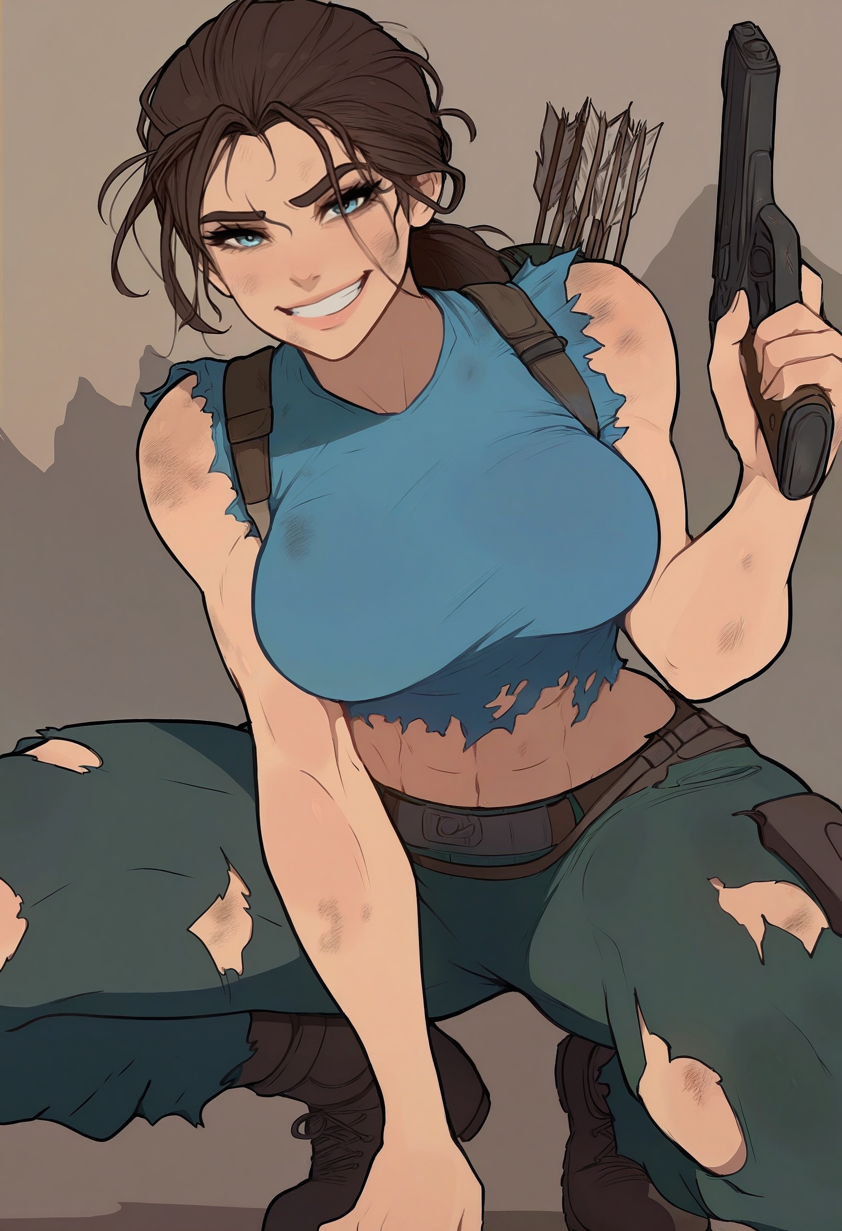 1girl,  solo,  lara croft on Tensor.Art