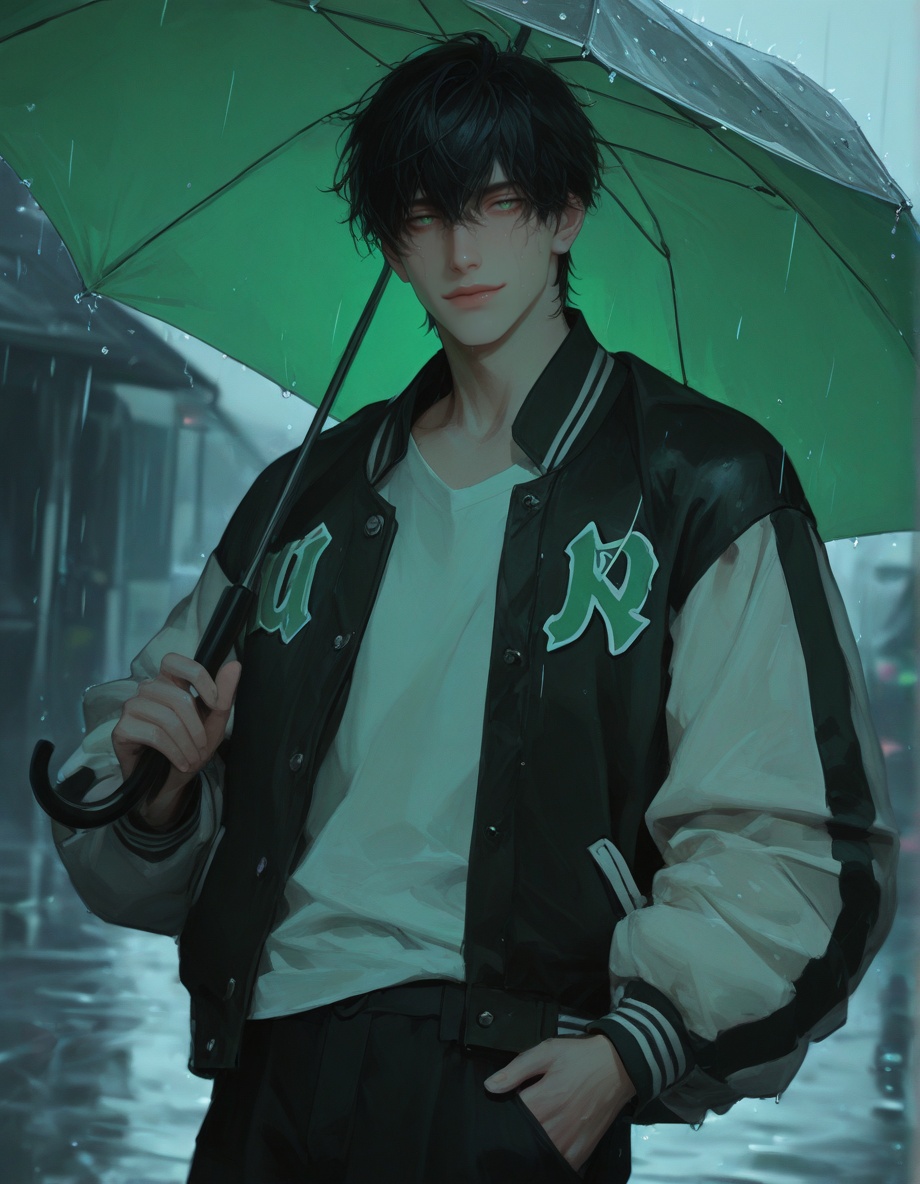1boy,  black_hair,  black_jacket on Tensor.Art