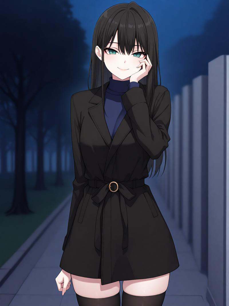 yoo_na-ri,  black hair,  long hair on Tensor.Art
