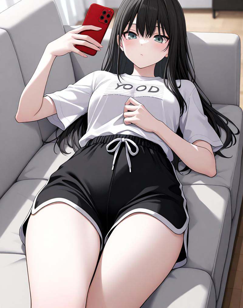 yoo_na-ri,  black hair,  long hair on Tensor.Art
