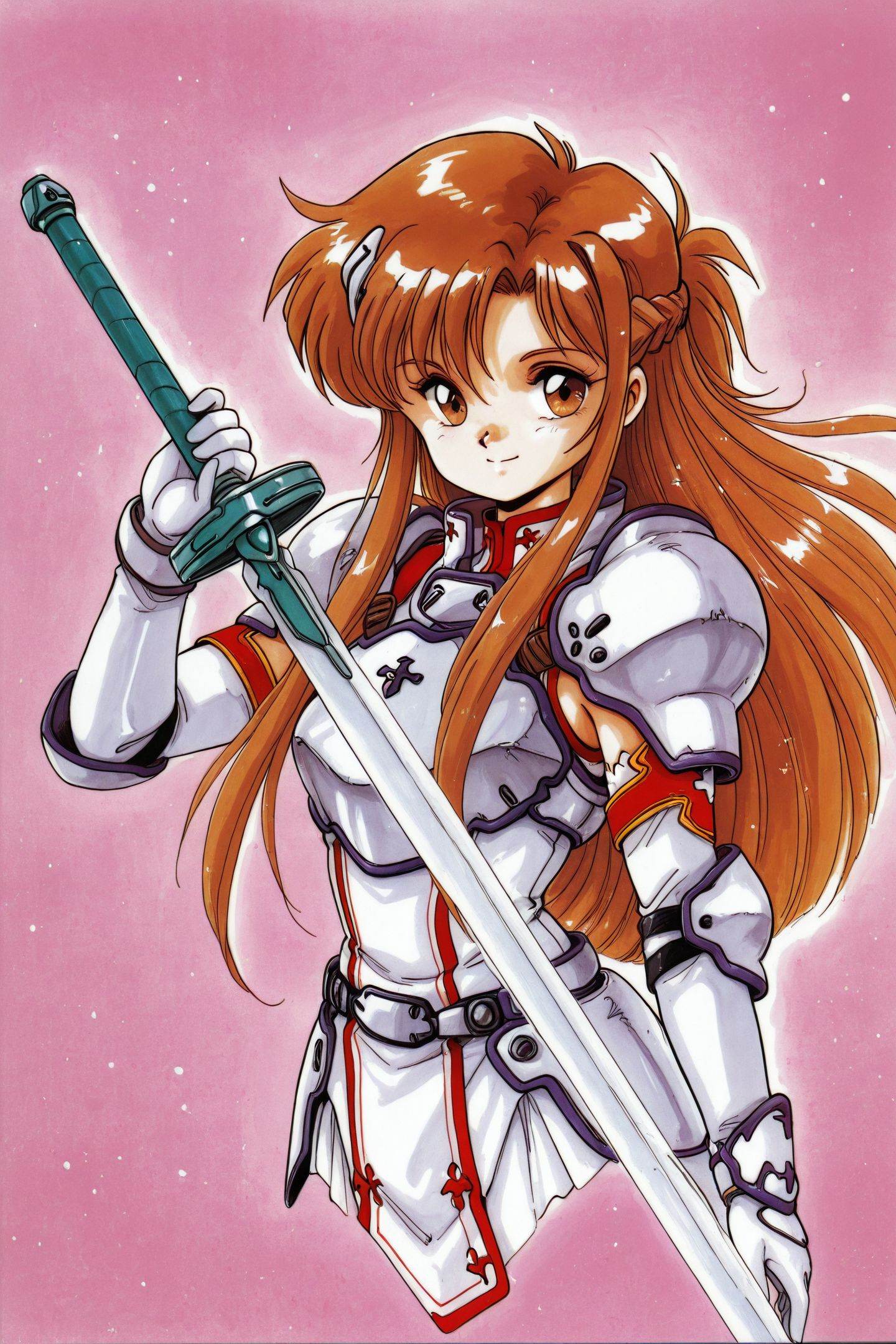 1girl,  asuna \(sao\),  armor on Tensor.Art