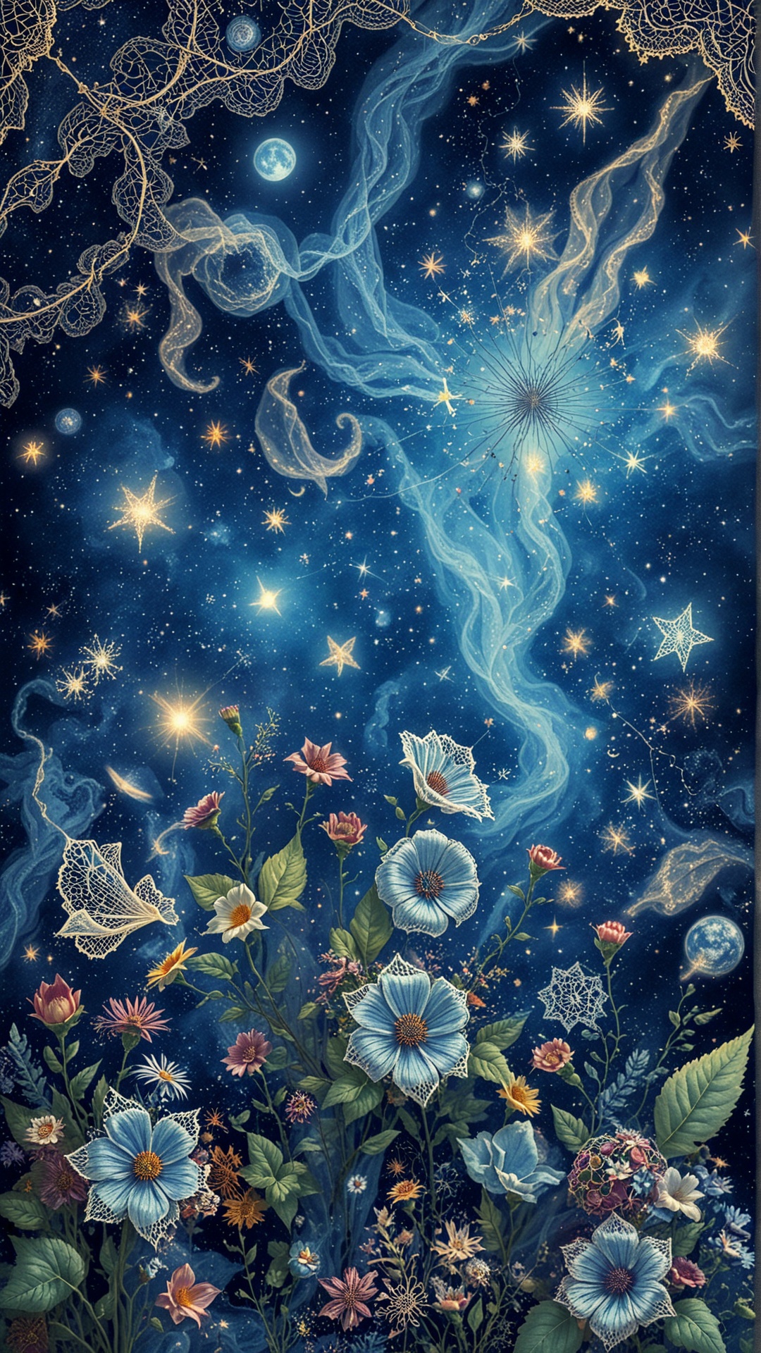 Fl0w3rGr0wnStyle digital art,  surrealism,  lace doilies on Tensor.Art