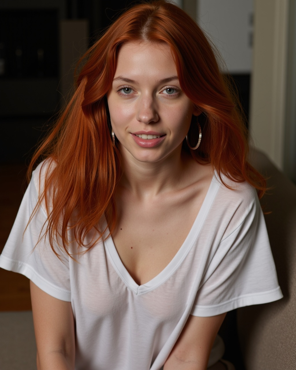 photo of a girl,  18 years old model,  large sagging natural tits on Tensor.Art