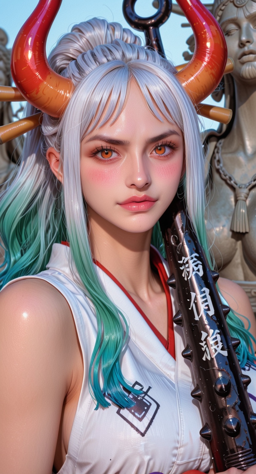 looking at viewer,  face_focus,  yamato \(one piece \) on Tensor.Art
