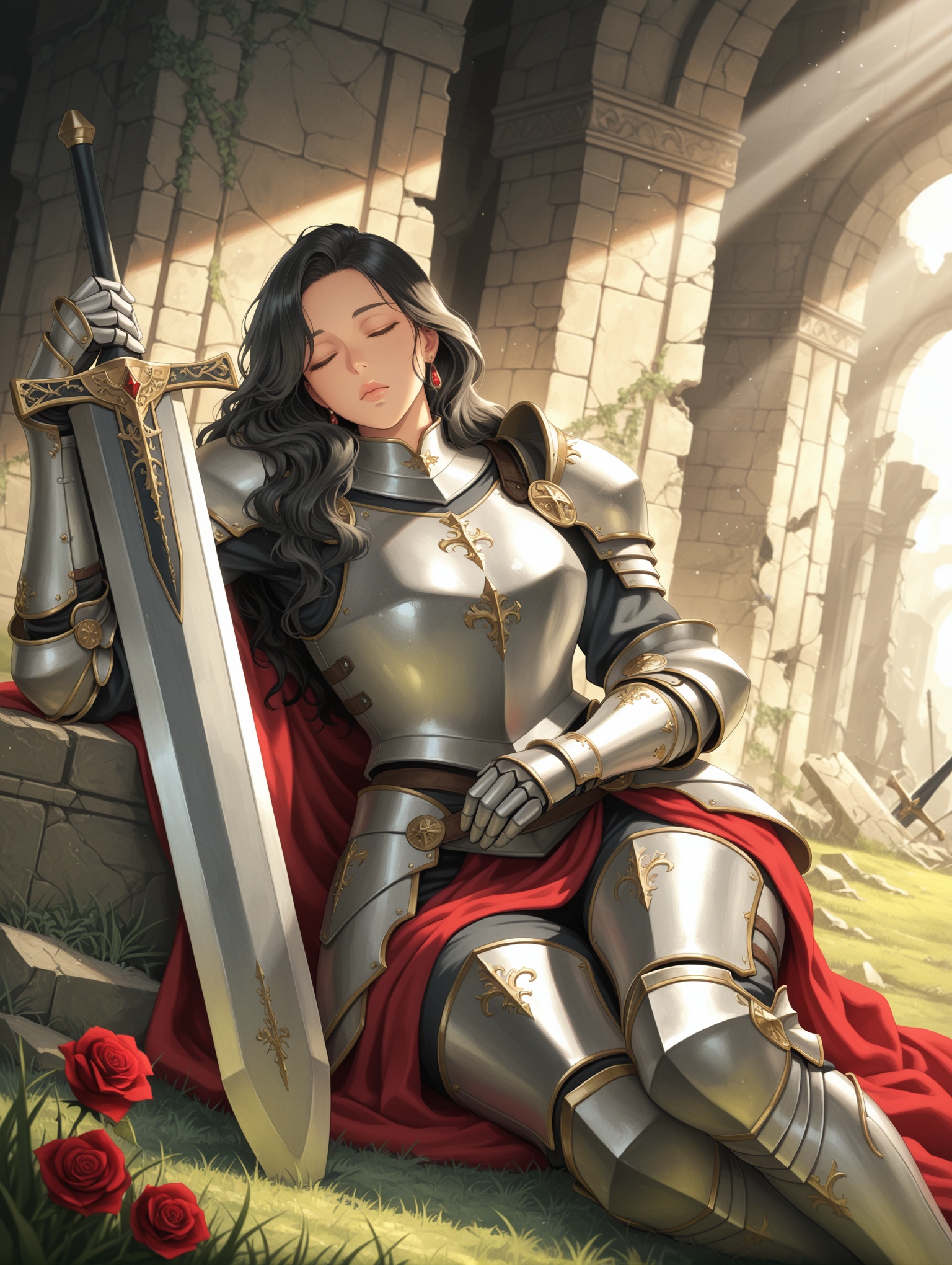 mature female,  solo,  long_hair on Tensor.Art