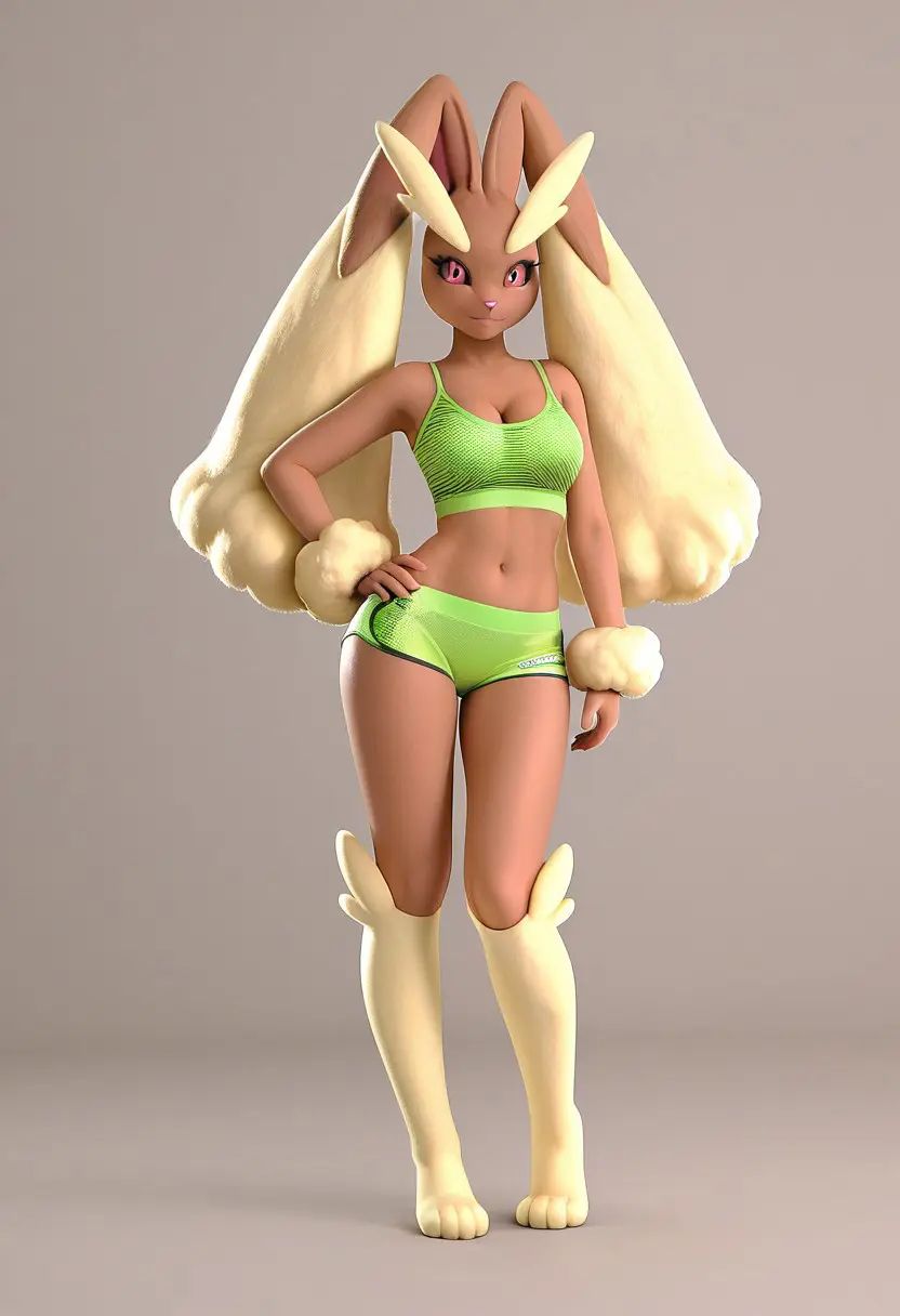 solo,  green sport,  lopunny on Tensor.Art
