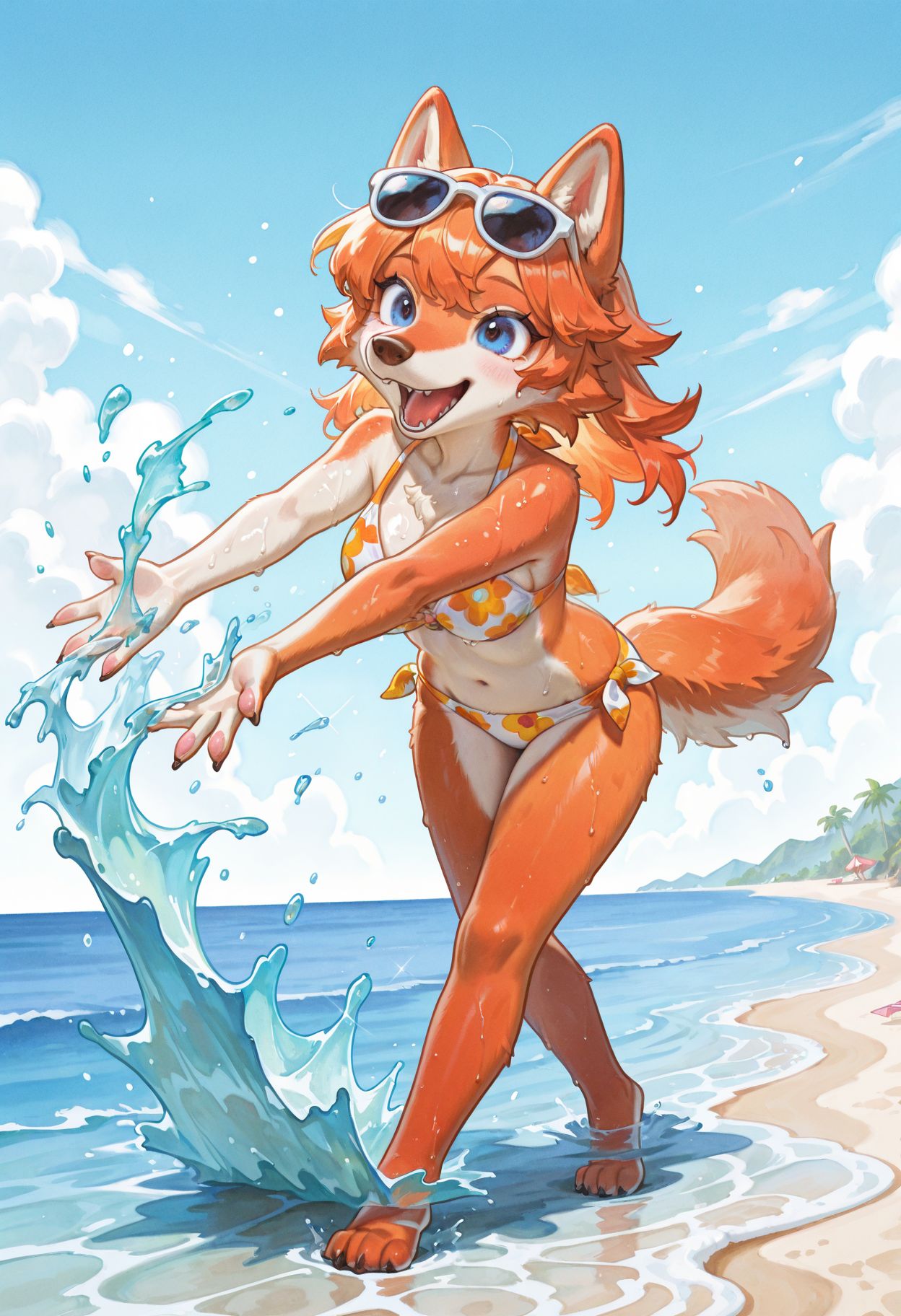 wolf,  1girl,  female on Tensor.Art