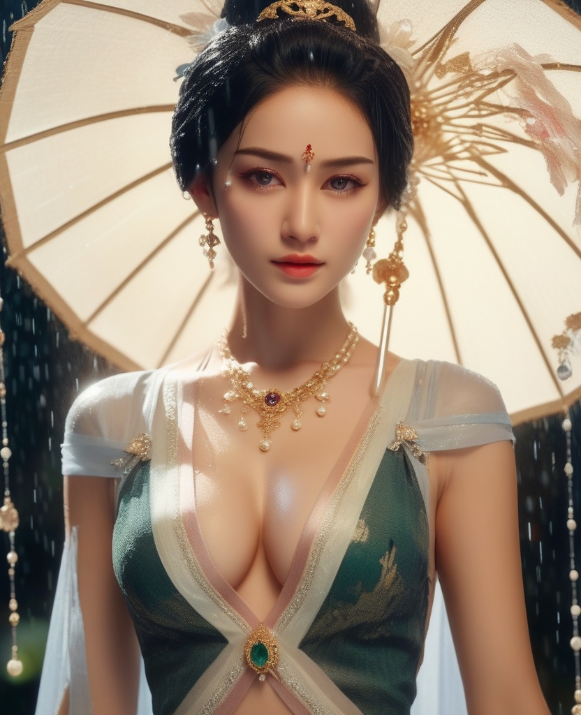 <lora:831-DA-XL-国风E:0.8>, ultra realistic 8k cg,picture-perfect face,flawless,clean,masterpiece,professional artwork,famous artwork,cinematic lighting,cinematic bloom,fantasy,dreamlike,unreal,science fiction,(()),(rich:1.4),prestige,luxury,jewelry,diamond,gold,pearl,gem,sapphire,ruby,emerald,intricate detail,delicate pattern,sexy,charming,alluring,seductive,erotic,enchanting,hair ornament,necklace,earrings,bracelet,armlet,((((,,lace ,pov, vaginal,after rape, after ejaculation, , after vaginal,    , gigantic breasts, ,, ,, , ,,  looking at viewer,facing viewer,,  torn ,,  , , wet, sweat, tears, rain,  see-through, cum, cum on breasts,  nsfw)))),