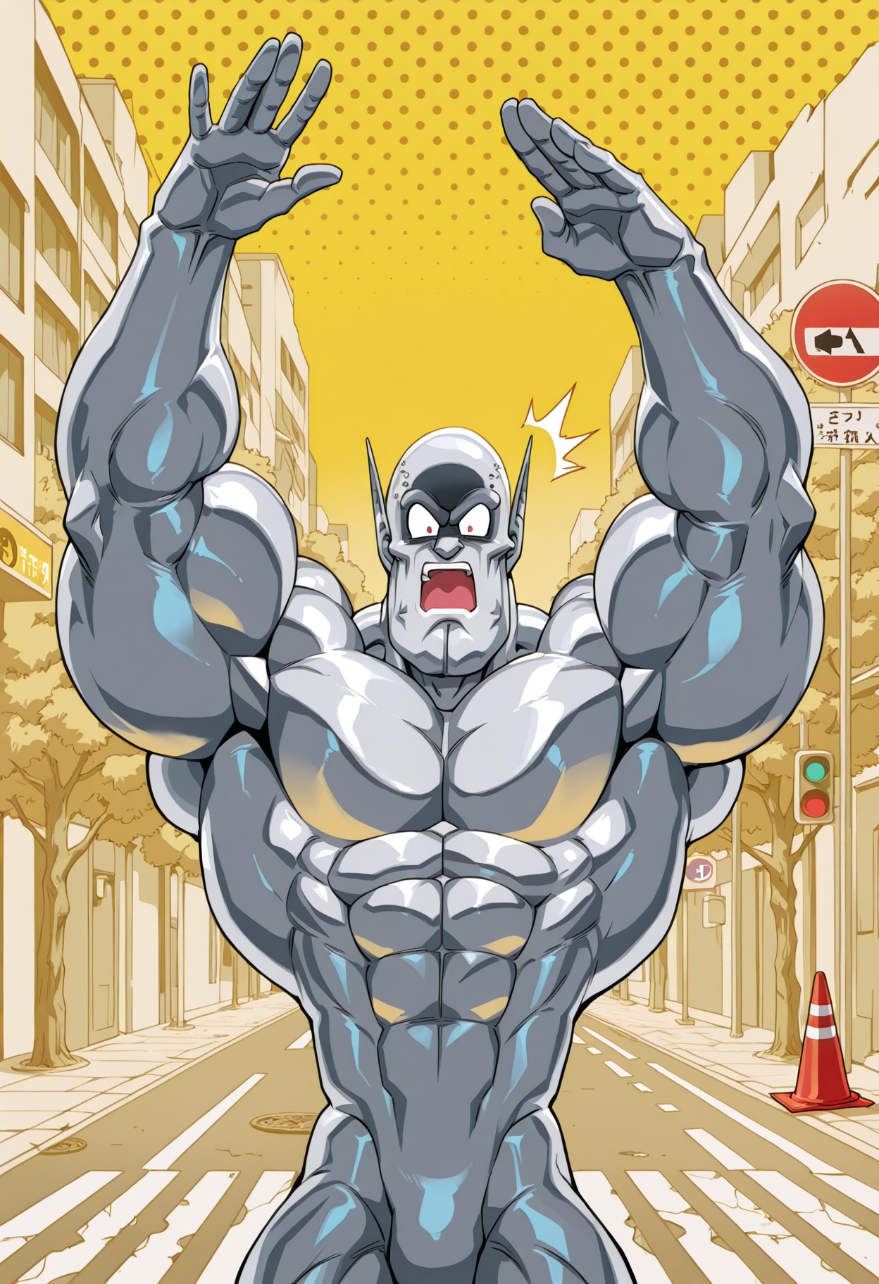 db_metarilldo,  silver body,  solo on Tensor.Art