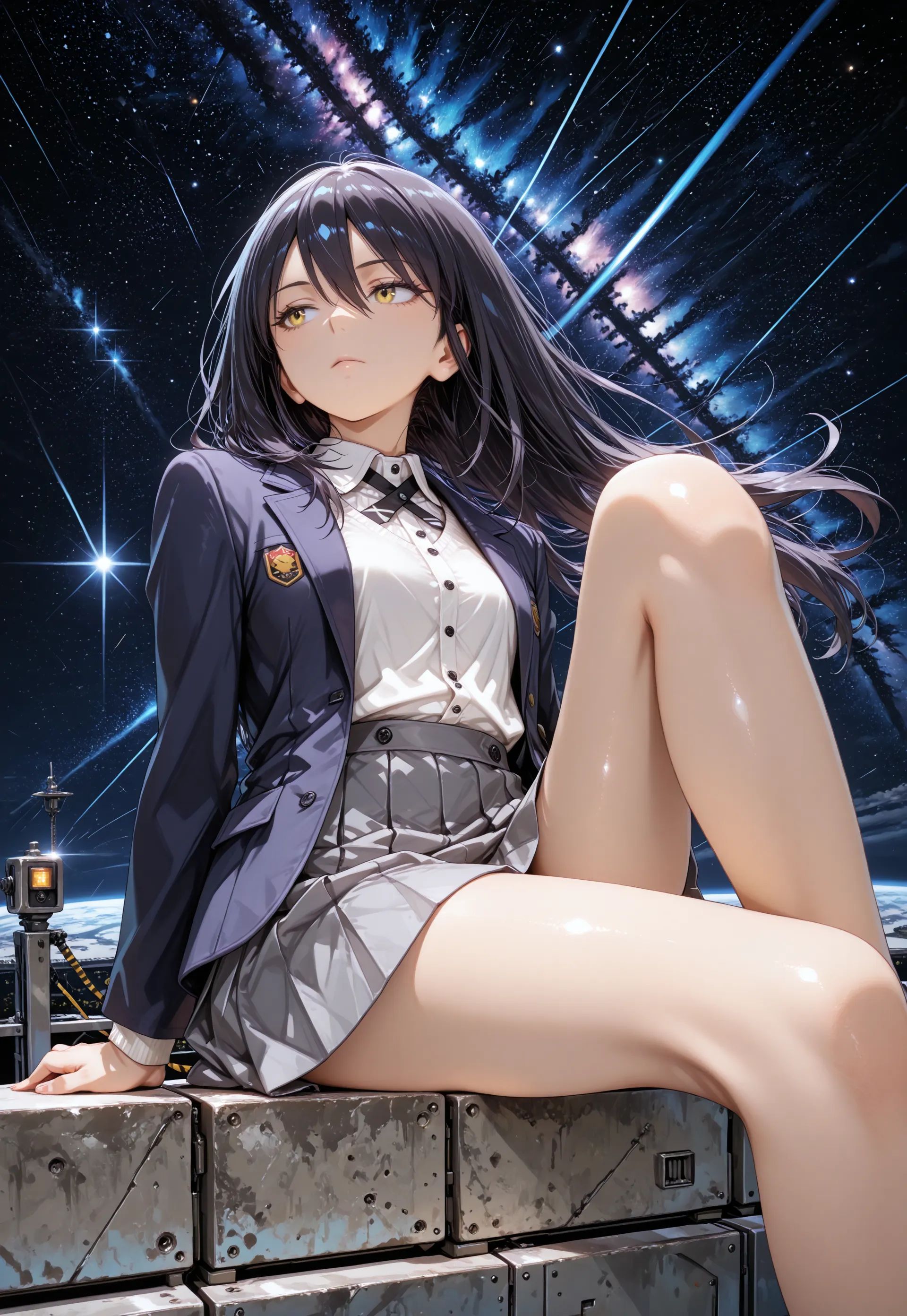 1girl,  nyaan \(gundam_gquuuuuux\) ,  yellow eyes on Tensor.Art