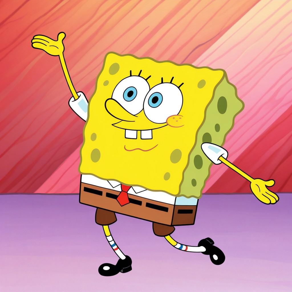 spongebob,  blue eyes,  brown pants on Tensor.Art
