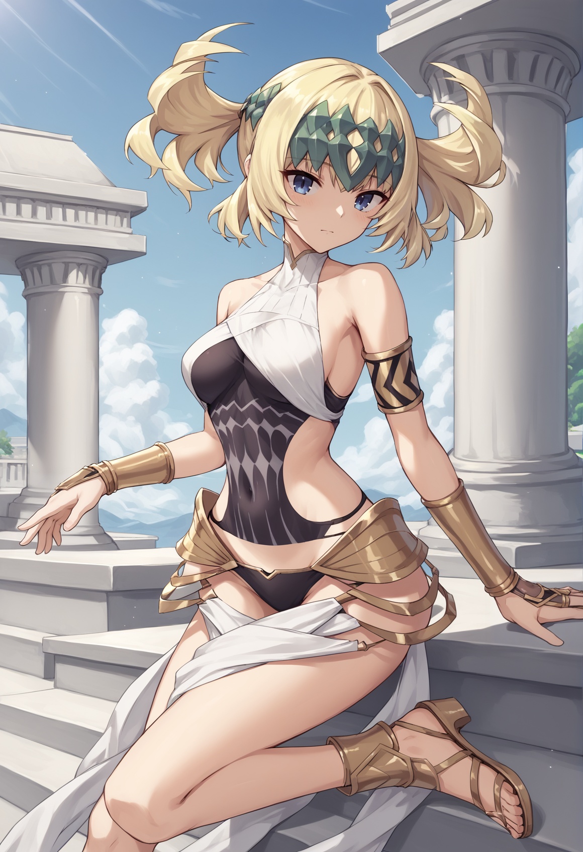 1girl,  medium hair,  blonde hair on Tensor.Art