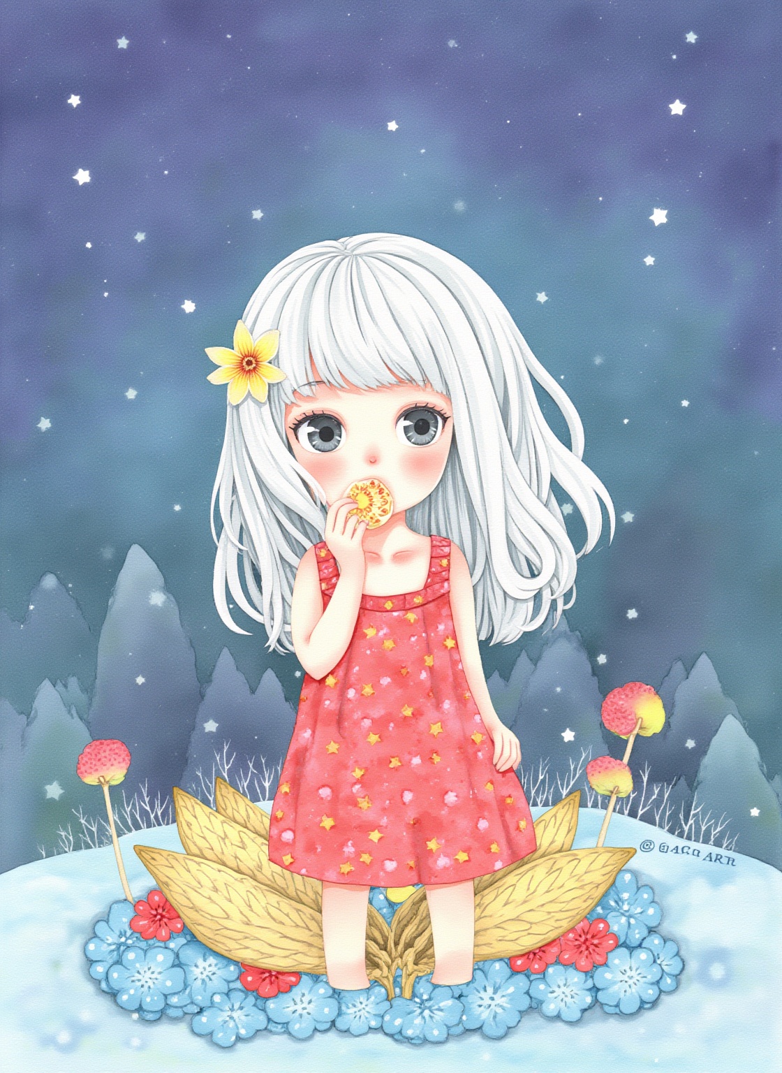 CGArt illustrator,masterpiece,best quality, character design,chibi,cute,simple background