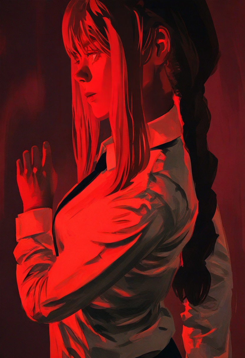 1girl,  solo,  makima \(chainsaw man\) on Tensor.Art