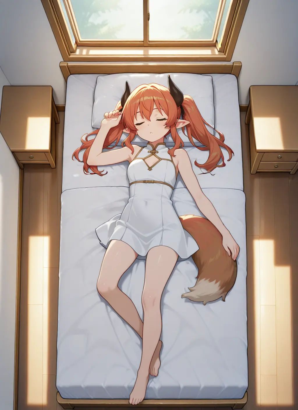 1girl,  sleeping,  anime coloring on Tensor.Art