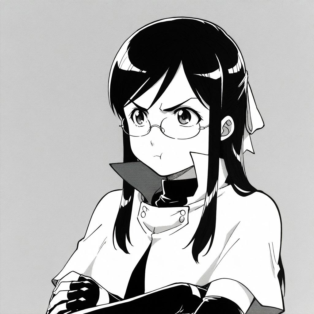manga illustration,  monochrome,  greyscale on Tensor.Art
