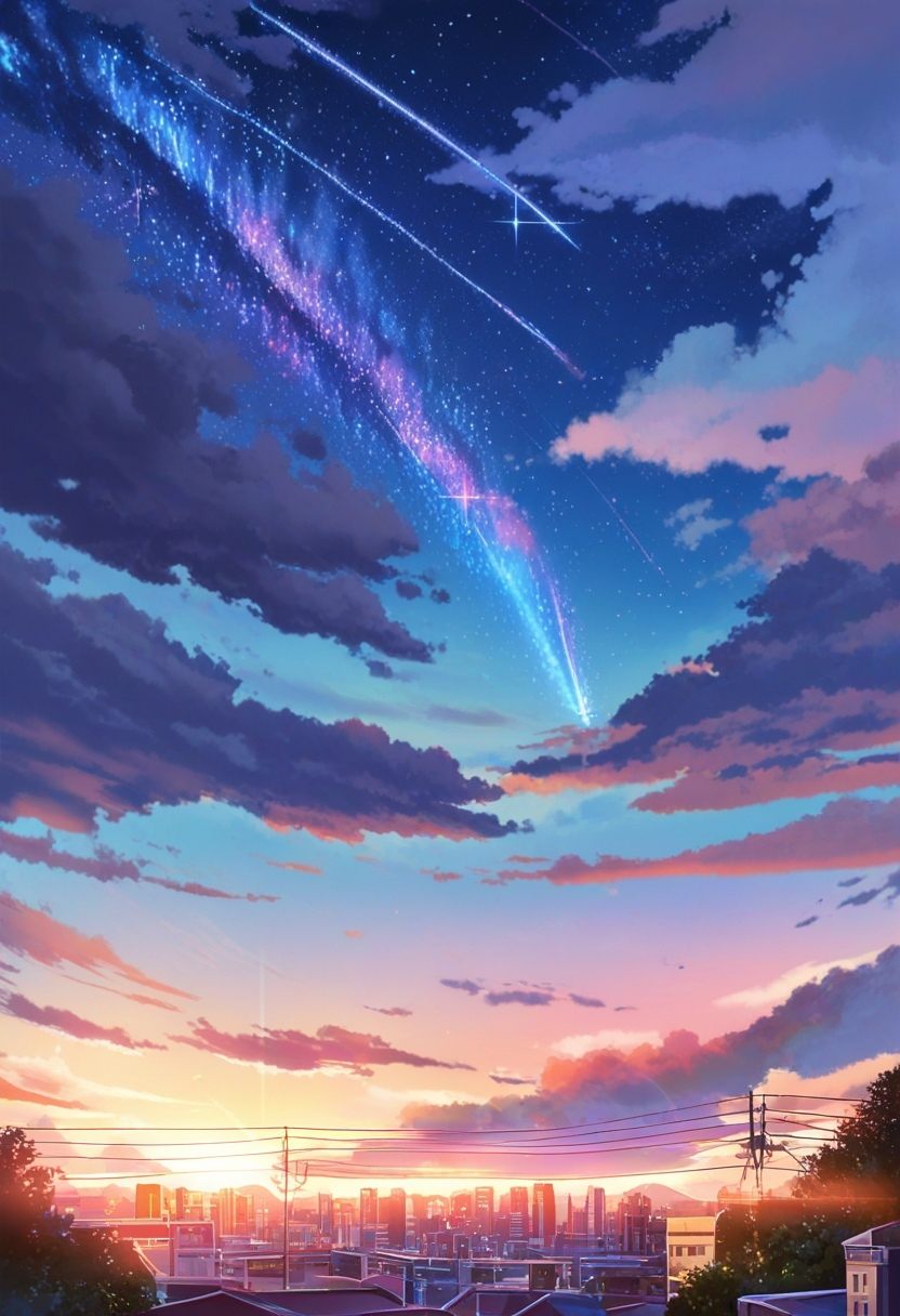 kimi no na wa.,  building,  cityscape on Tensor.Art