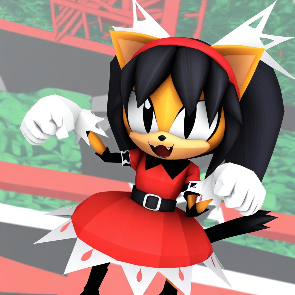 white hairpiece,  black eyes,  red dress on Tensor.Art