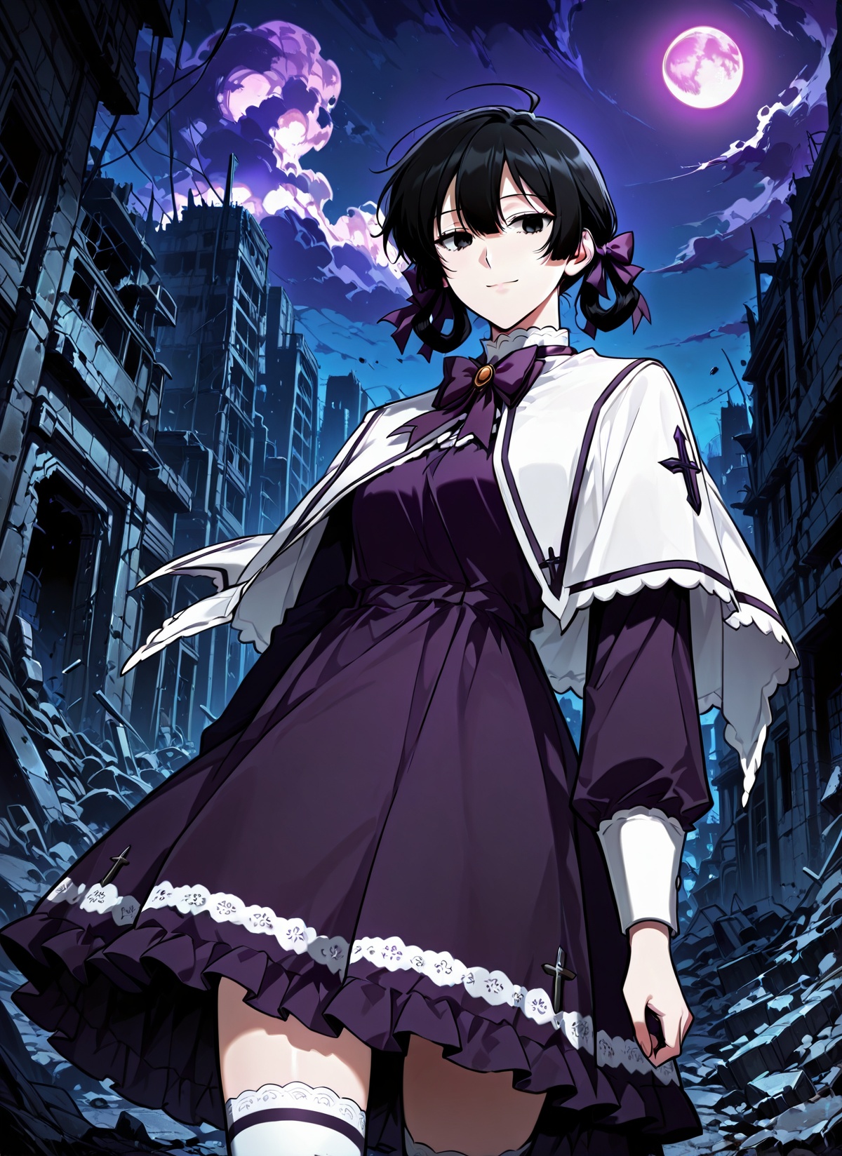 solo,  black hair,  black eyes on Tensor.Art