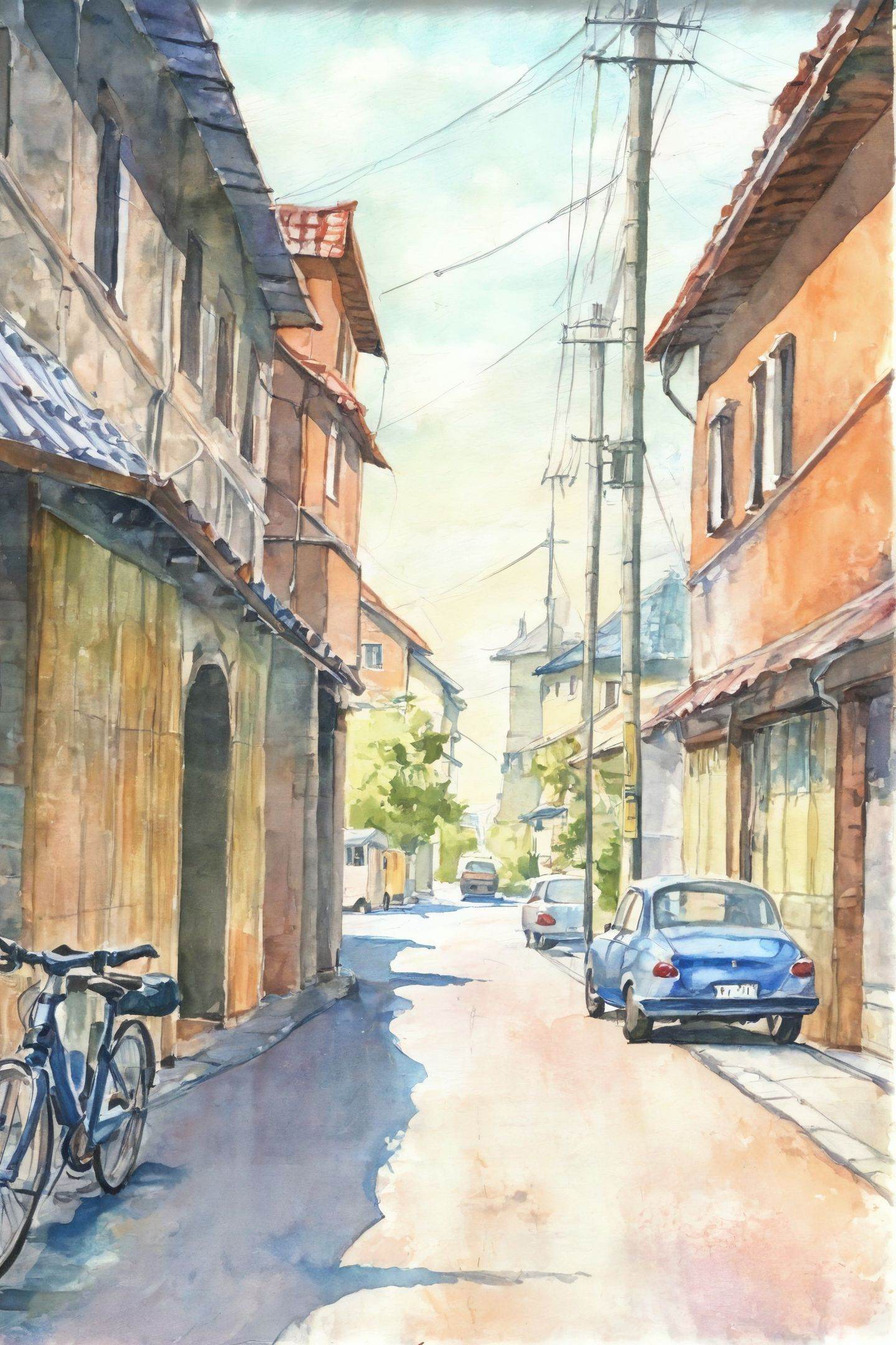 no humans,  traditional media,  watercolor \(medium\) on Tensor.Art