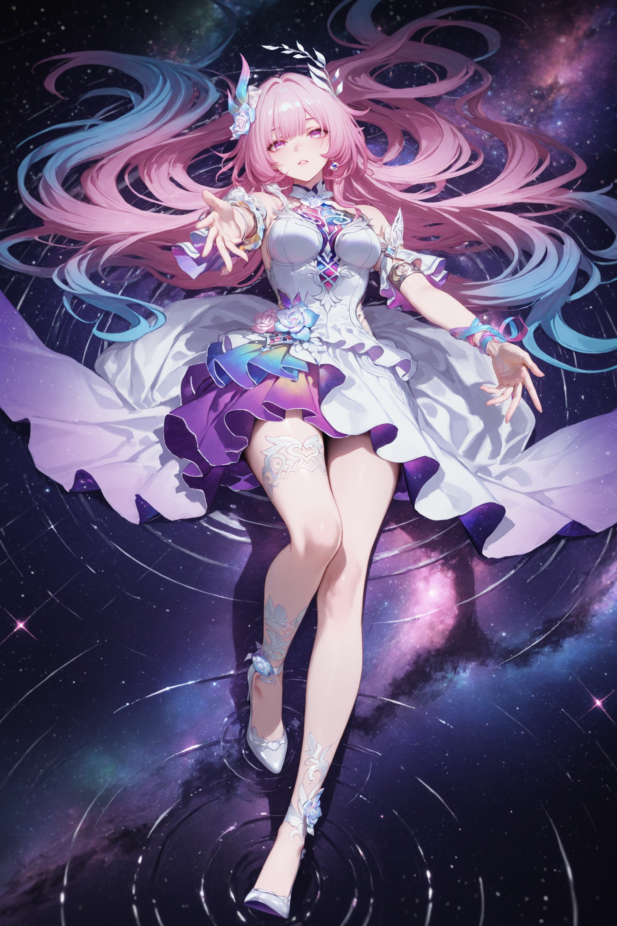 1girl,  cyrene \(honkai: star rail\),  pink eyes on Tensor.Art