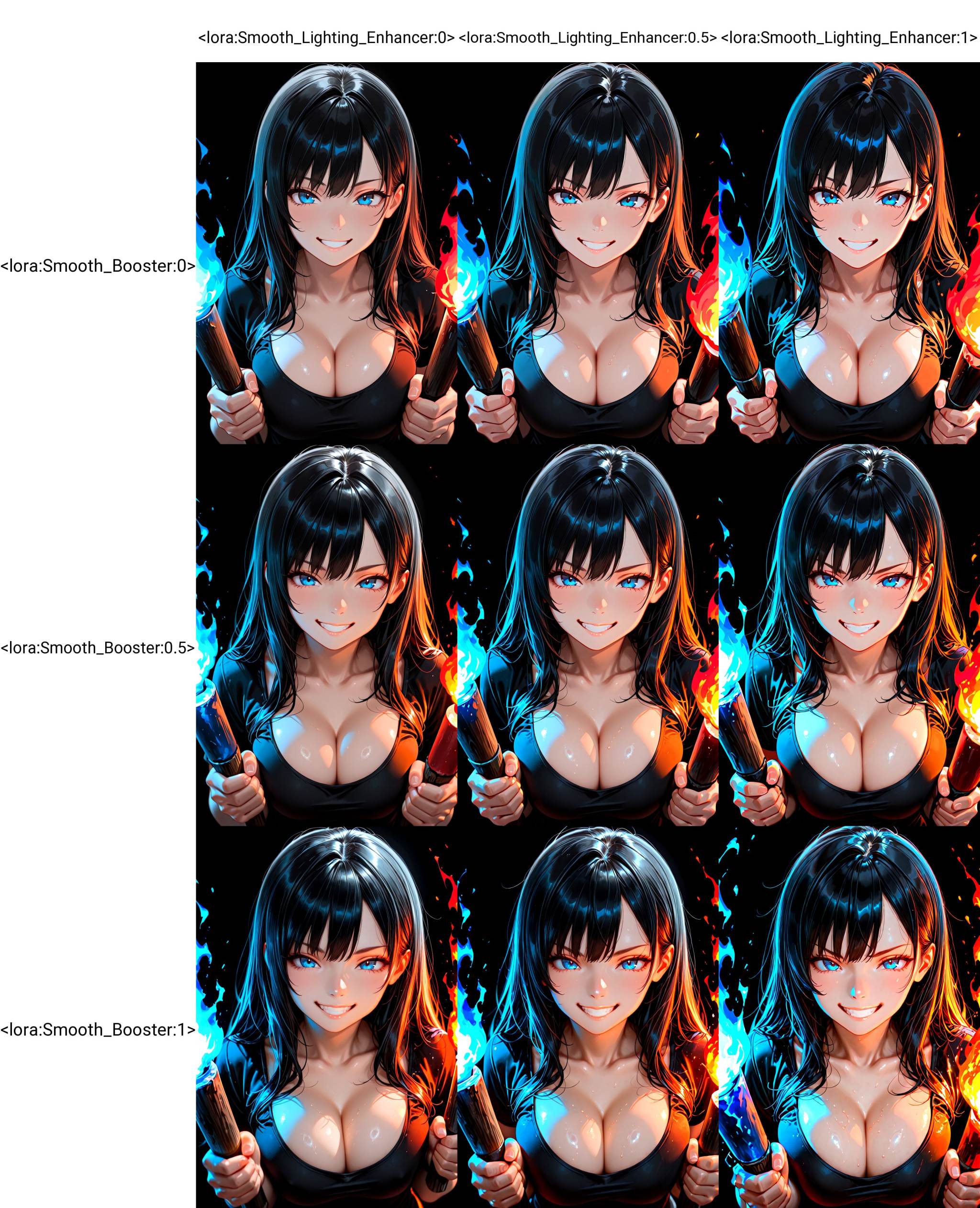 Smooth Quality,  1girl,  black hair on Tensor.Art
