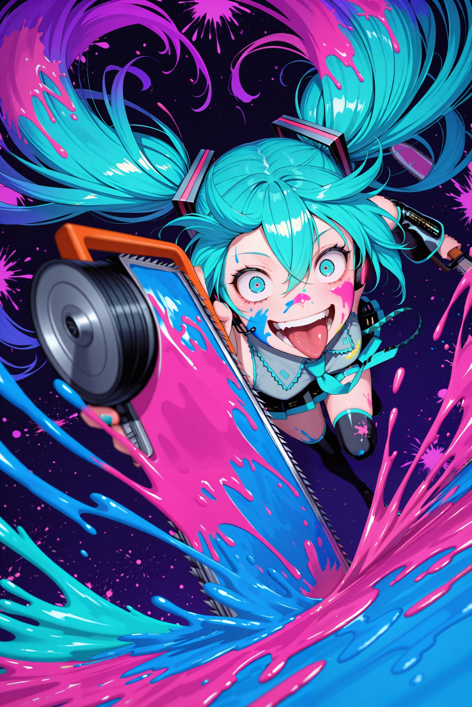 lazympos,  1girl,  hatsune miku on Tensor.Art