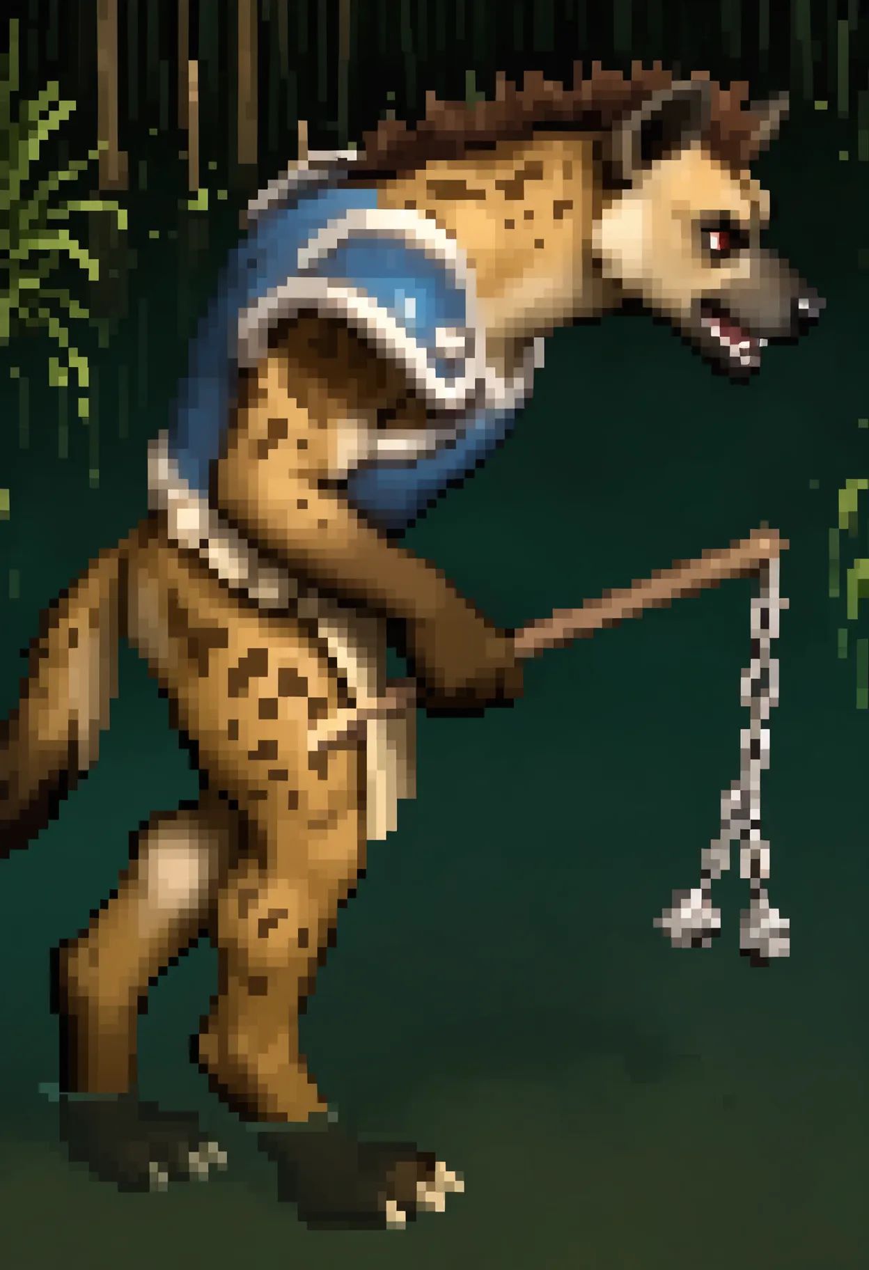 pixel art,  solo,  gnoll on Tensor.Art