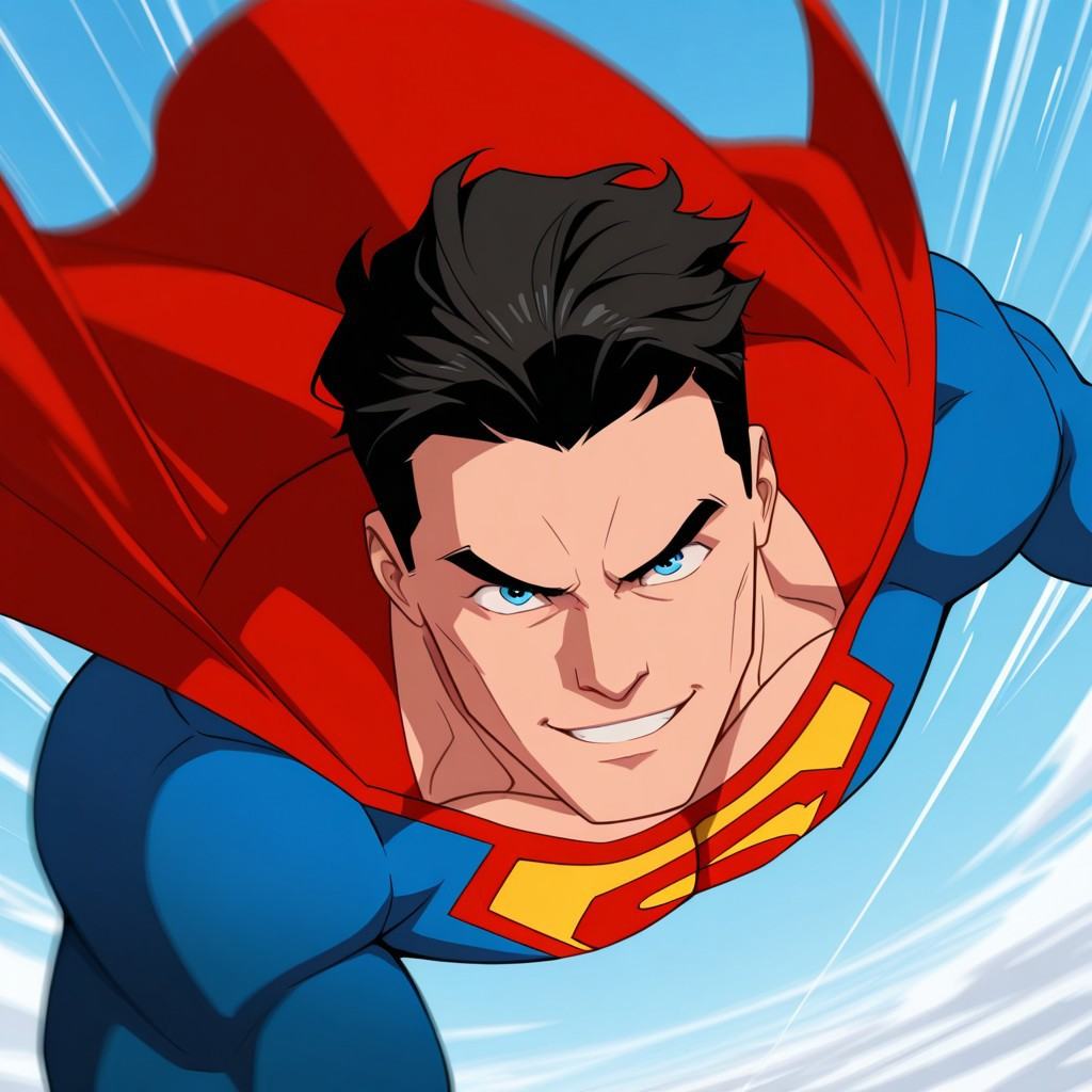 Cartoon,  1male,  superman on Tensor.Art