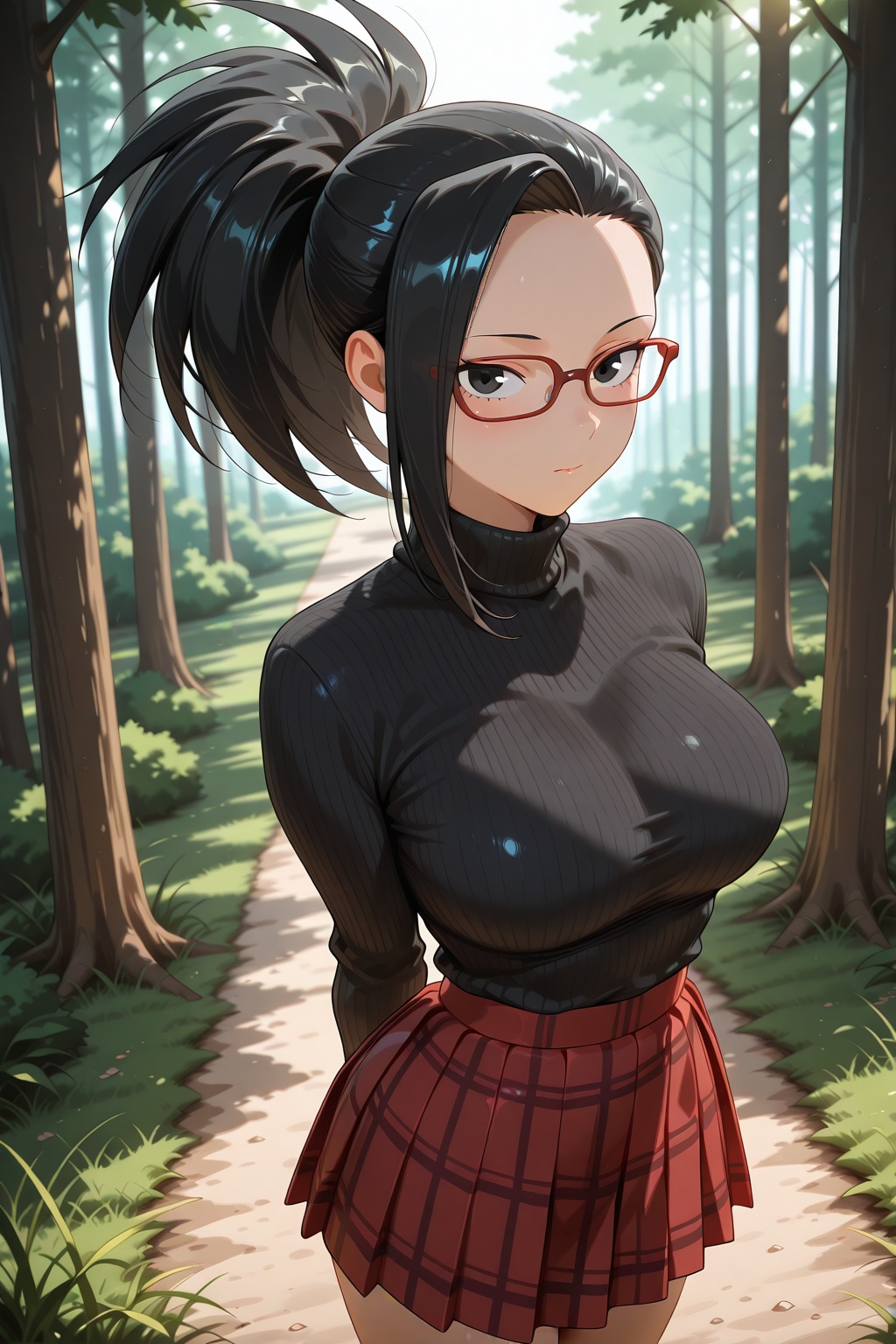 1girl,  yaoyorozu_momo,  skirt on Tensor.Art