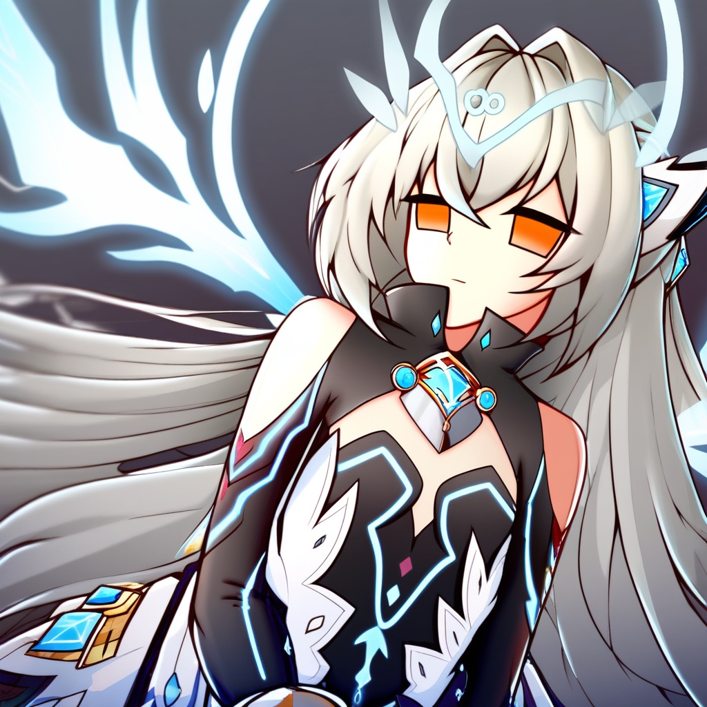 orange eyes,  very long hair,  medium breast on Tensor.Art