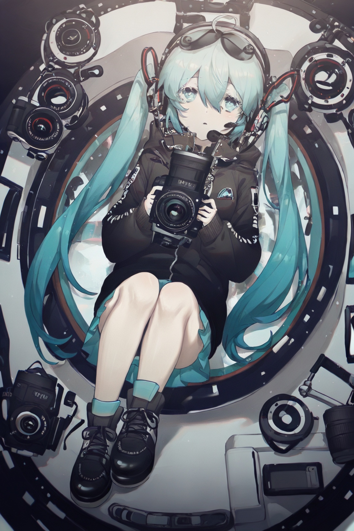 konya karasue,  1girl,  hatsune miku on Tensor.Art