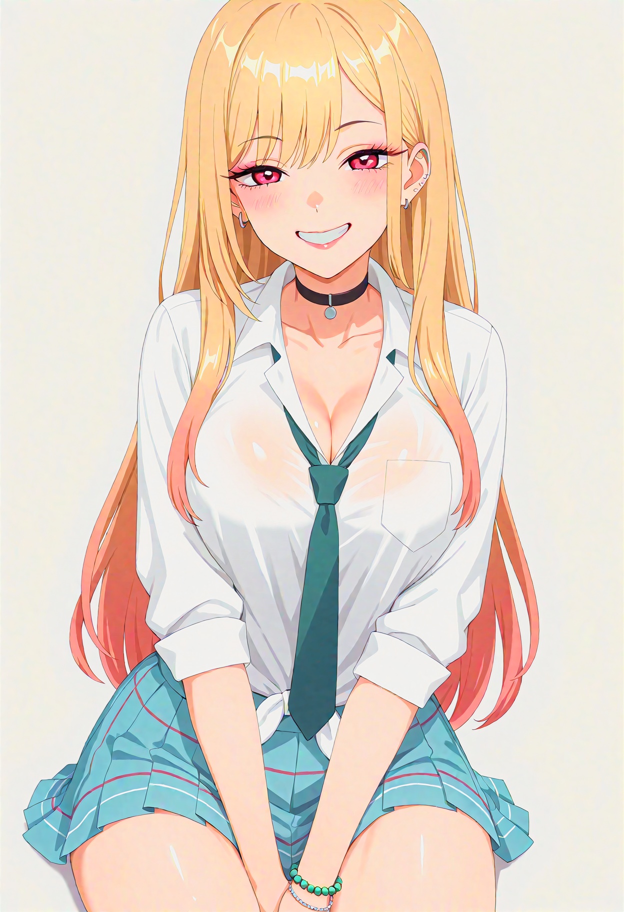 kitagawa Marin,  1girl,  aqua_skirt on Tensor.Art
