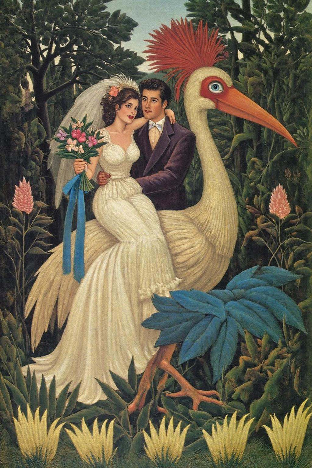 henrou1 paintingA romantic scene with a couple,  a woman,  and a man on Tensor.Art