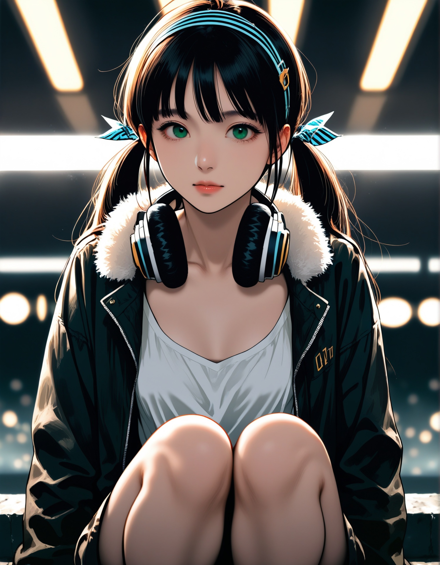 1girl,  solo,  green eyes on Tensor.Art
