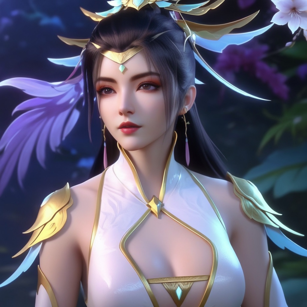 <lora:840-DA-XL-元龙-林秀:0.8>, (,1girl, ,best quality, ),,  ,ultra realistic 8k cg,, ,masterpiece, (( , )),, , , spirit blossom \(league of legends\),   ,   (cleavage),,  (), ,,